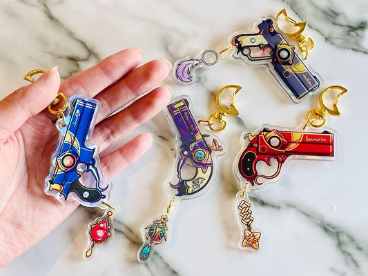 Bayonetta Gun Keychains