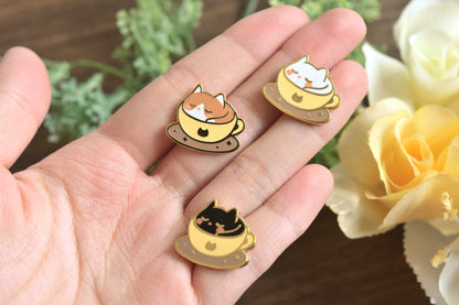 Mini Catpuccino Enamel Pins