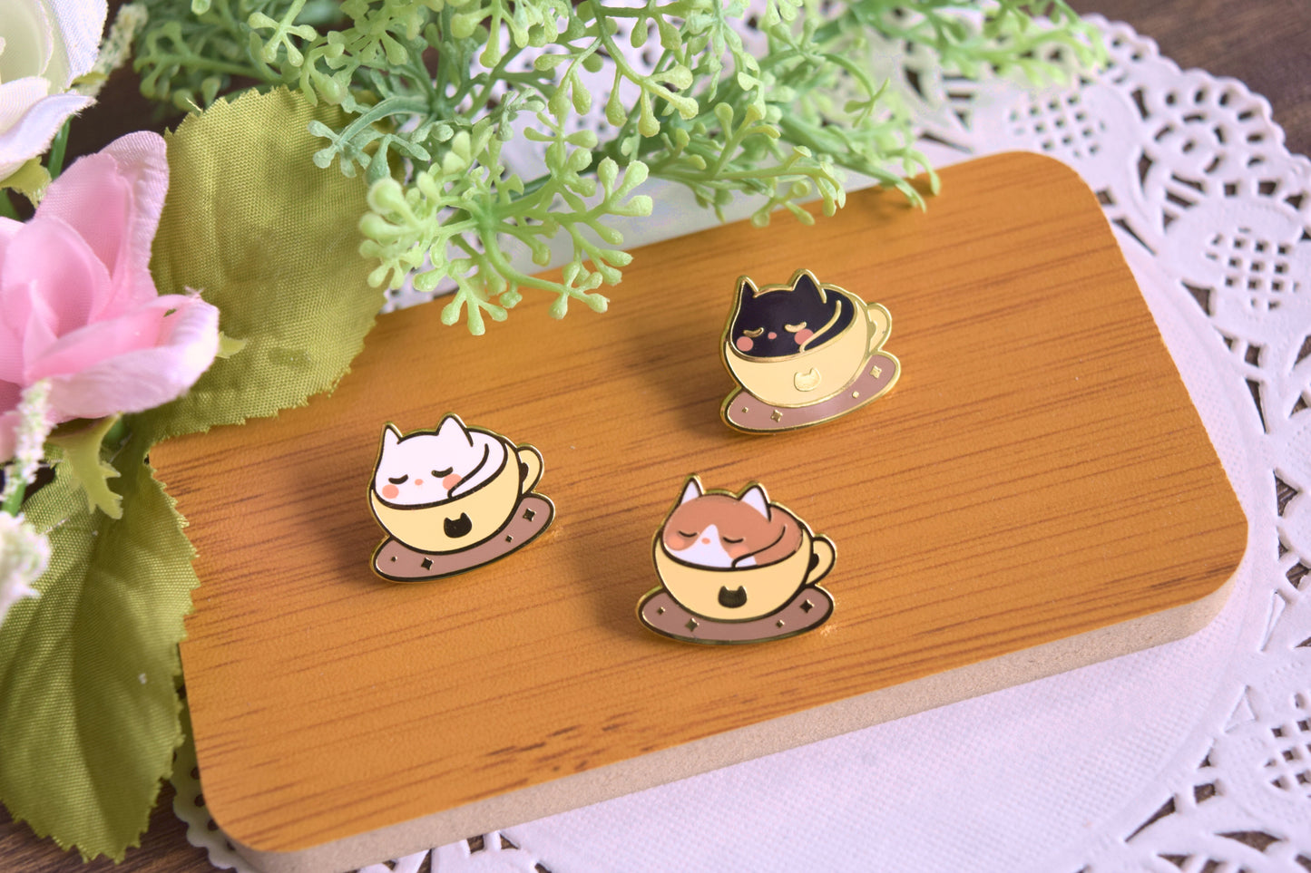 Mini Catpuccino Enamel Pins