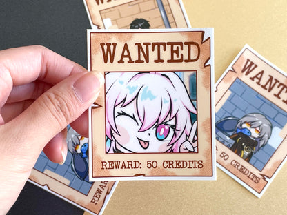 Honkai Star Rail Wanted Stickers