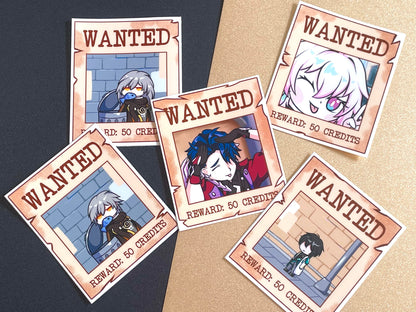 Honkai Star Rail Wanted Stickers