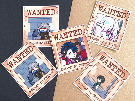 Honkai Star Rail Wanted Stickers